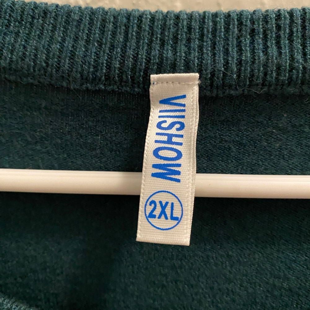 Teal Crew Neck Sweater - Picture 2 of 5